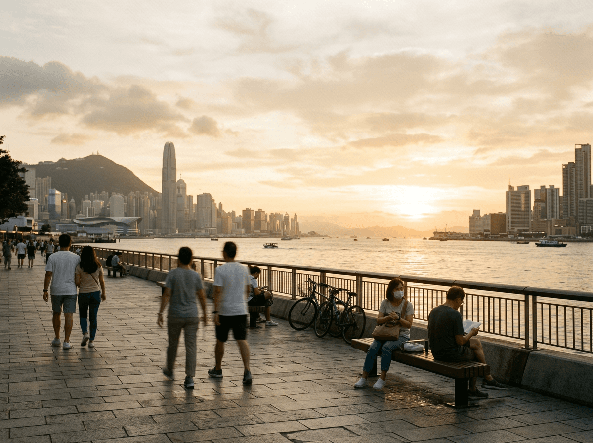 卑路乍灣海濱長廊睇日落